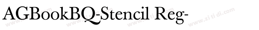AGBookBQ-Stencil Reg字体转换